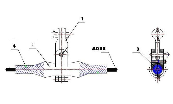 Marmont- Bộ treo cáp, chuỗi đỡ cáp ADSS( KV 200m)