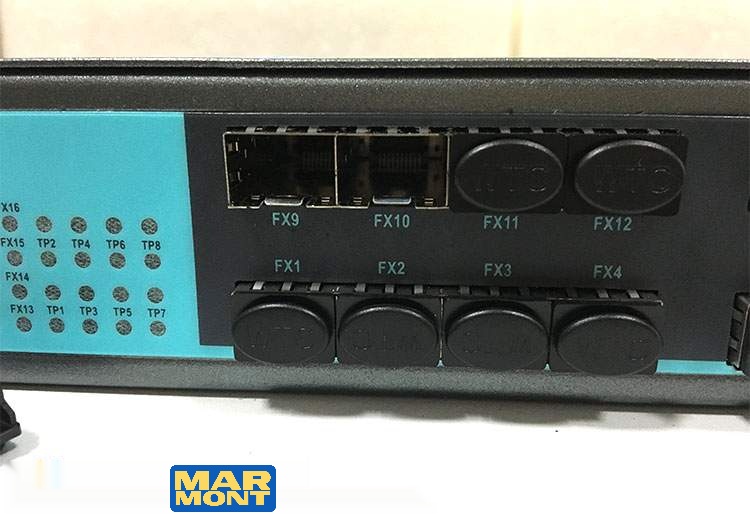Marmont-Chi tiết cổng cắm Module quang Switch 16Port SFP